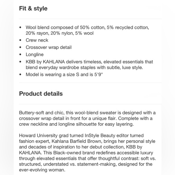 KBB by KAHLANA Women's 'The Crossover Sweater' - Brown Sugar L - Picture 3 of 4